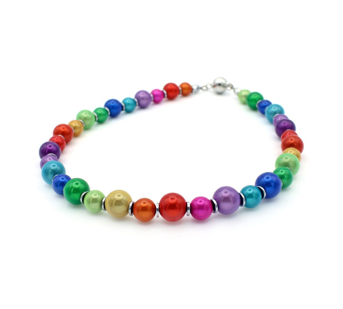 Regenbogen Miracle Halskette – leuchtende Perlen in magischem Farbspiel