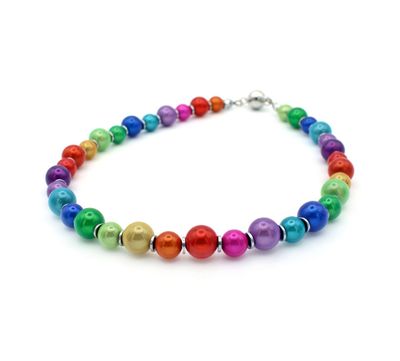 Regenbogen Miracle Halskette – leuchtende Perlen in magischem Farbspiel