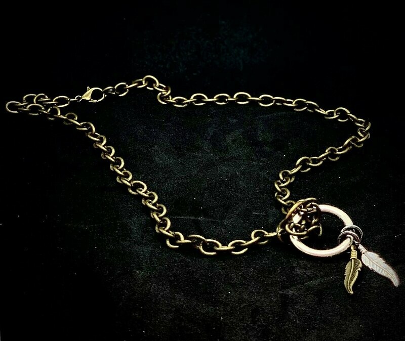 Mens feather light feather chain