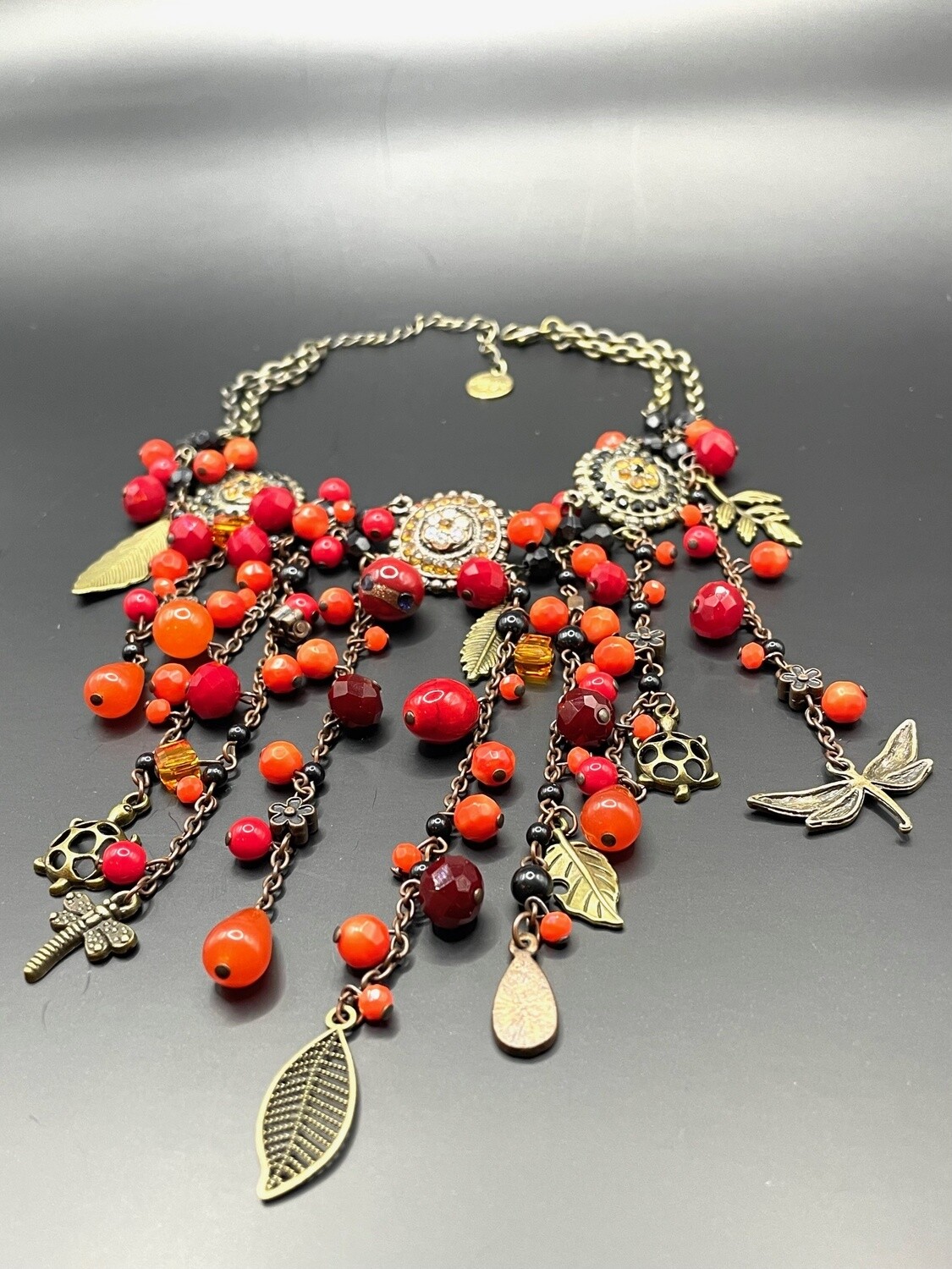 Collana Retrò Rossa pendenti.