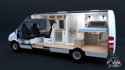 Mercedes Sprinter Van Camper Conversion Floor Plan Diagram