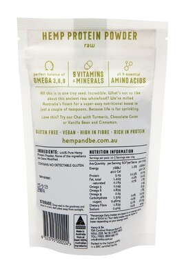 Hemp Protein -  Raw - 100g, 500g &amp; 1kg packs - HEMP &amp; be