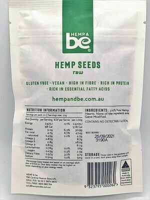 Hemp Seeds - Raw  - 100g, 500g &amp; 1kg packs- HEMP &amp; be