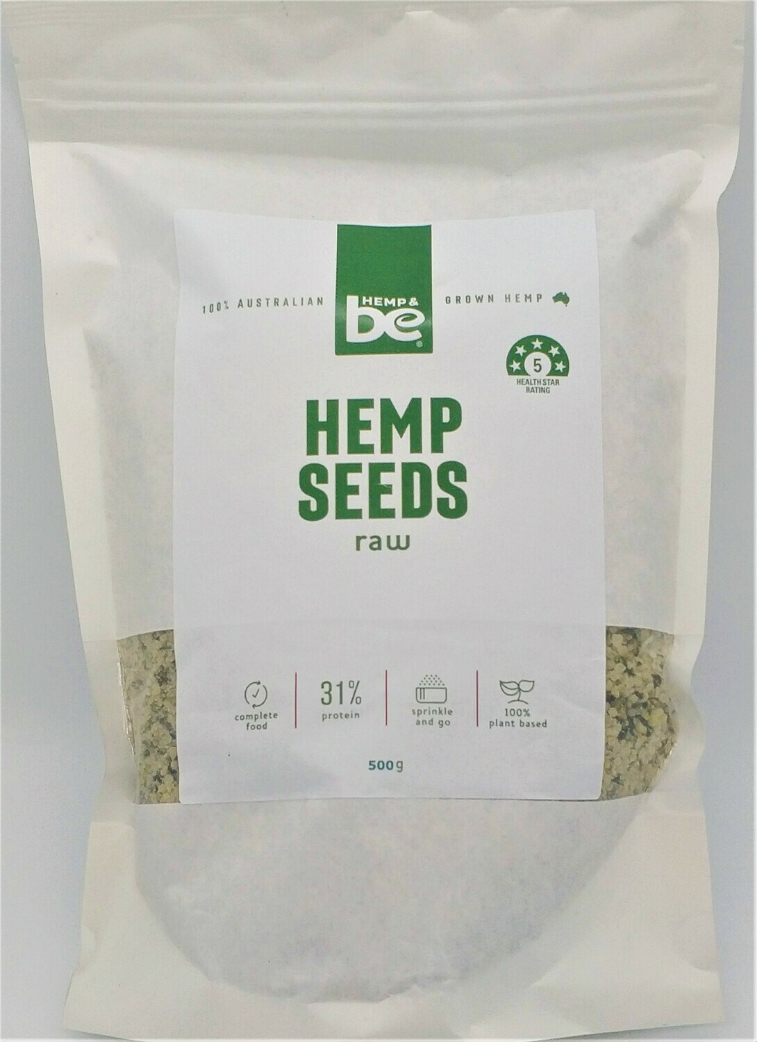 Hemp Seeds - Raw  - 100g, 500g &amp; 1kg packs- HEMP &amp; be, Choose your pack size: 500g