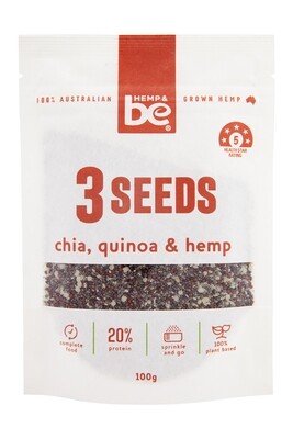 HEMP & be - Three Seeds - Hemp, Chia & Quinoa - 100g