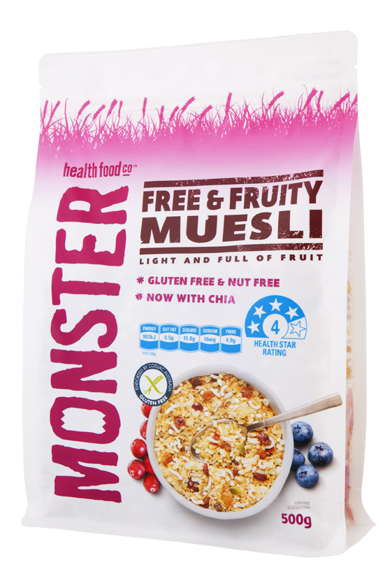 6 x 500g - Gluten Free - Muesli - Free & Fruity