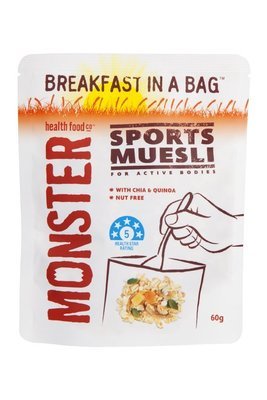10 x 60g - Muesli - Sports - Breakfast in a Bag