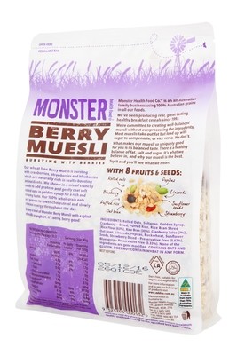 6 x 600g - Nut Free - Muesli - Berry - Bursting with Berries