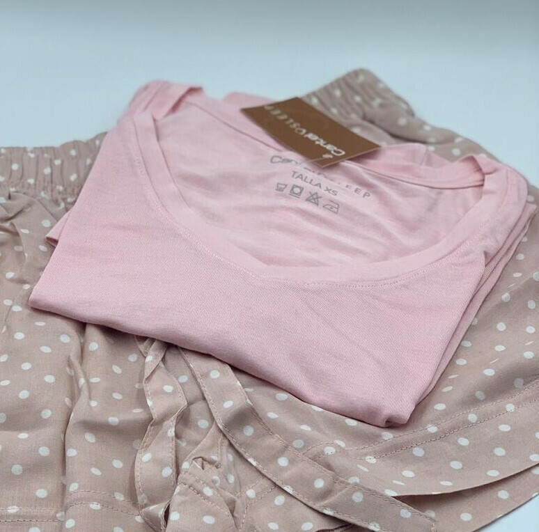 Blusa Mc Pijama Cantel Sleep Base Sabelas Dama Línea 20-21 Color Rosado