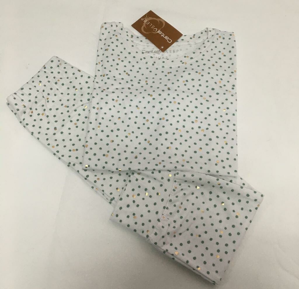 Pijama Cantel Sleep Niñas Pantalón Y Camiseta ML Algodón Puntosverde&Puntosfoil