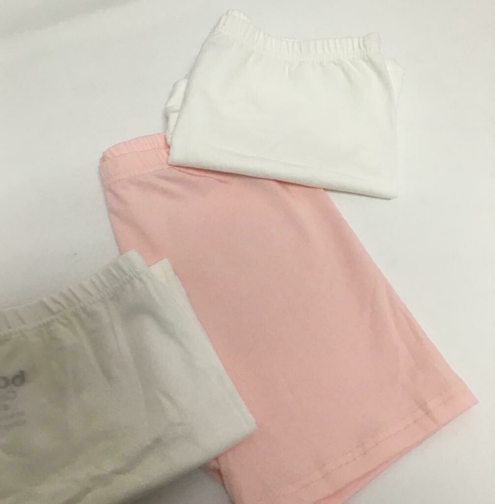 Set de 3 pantalonetas de algodón para niña