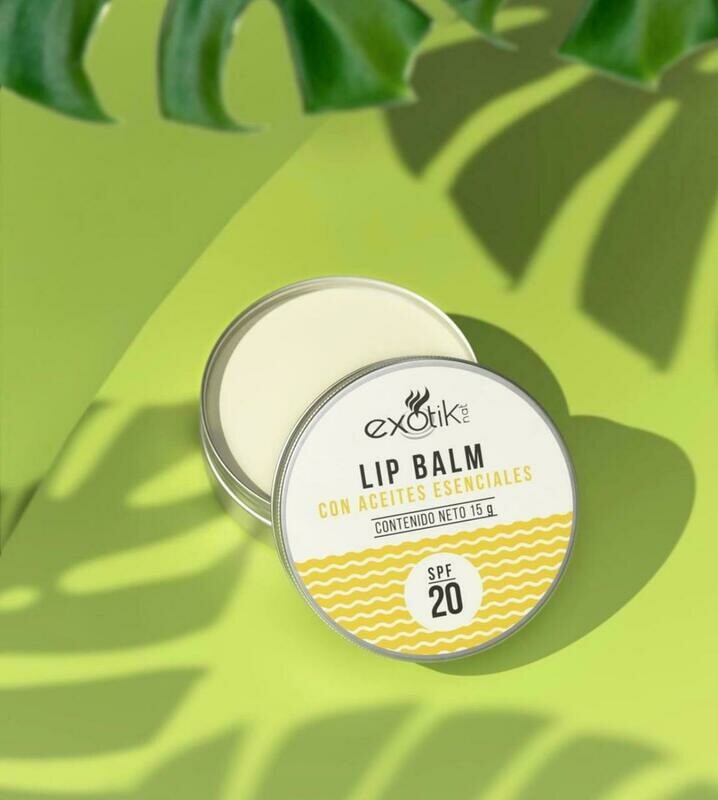 Balsamo Para Labios SFP 20 Con Aceites Esenciales Exotik 15g