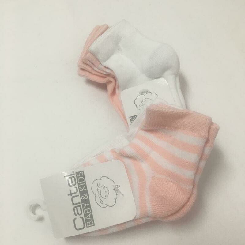 Set De 3 Calcetas Para Bebé Niña M002