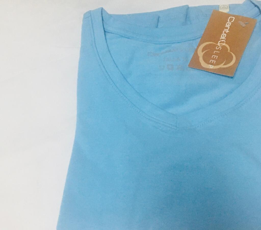 Blusa Mc Pijama Cantel Sleep Keira Dama Color Celeste