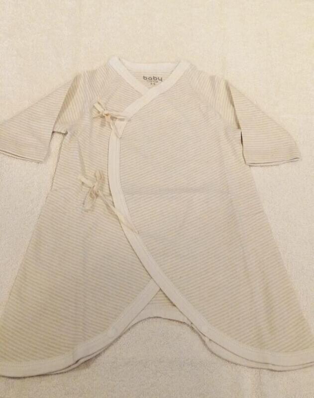 Romper Algodón Orgánico Rayas Beige