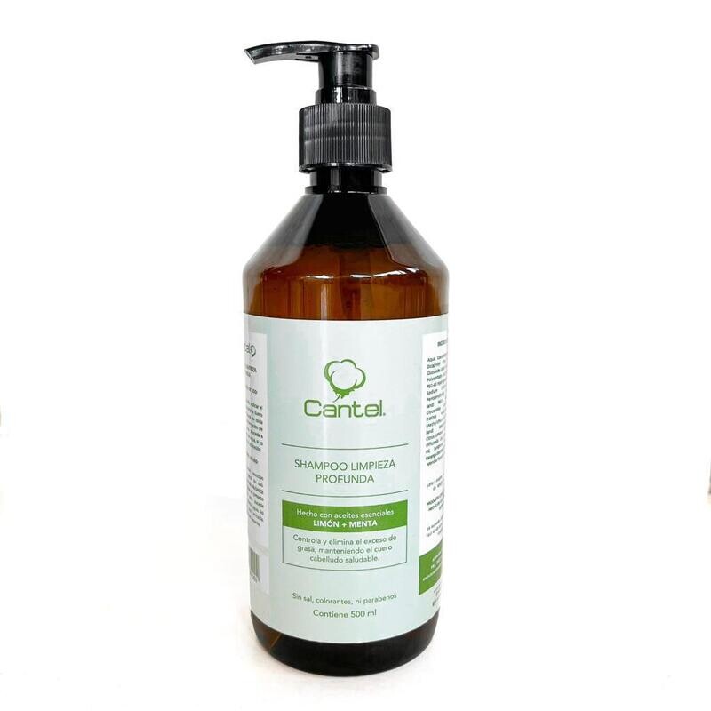 Shampoo Limpieza Profunda Con Aceites Esenciales Limón &amp; Menta, 500 Ml