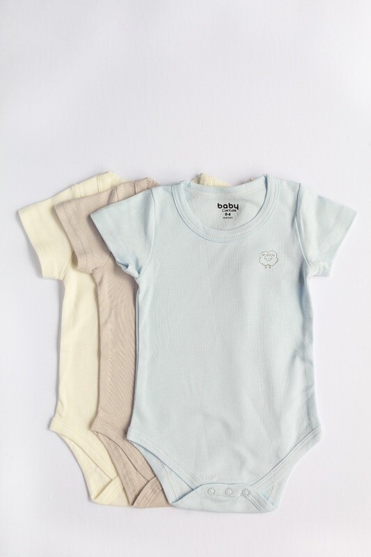 Set De 3 Bodies Mc Niño 100% Algodón Rh0004 Bl/Gr/Cl
