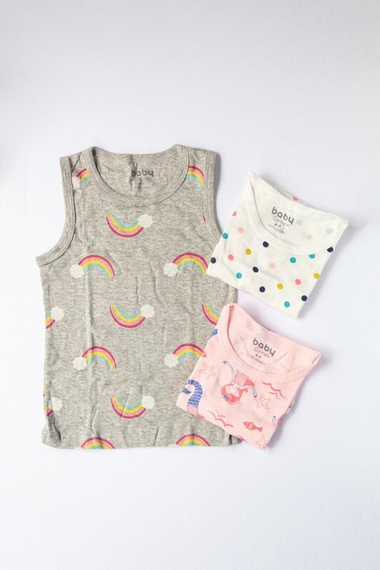 Set De 3 Camisetas Sin Mangas Niñas H157/Bx501