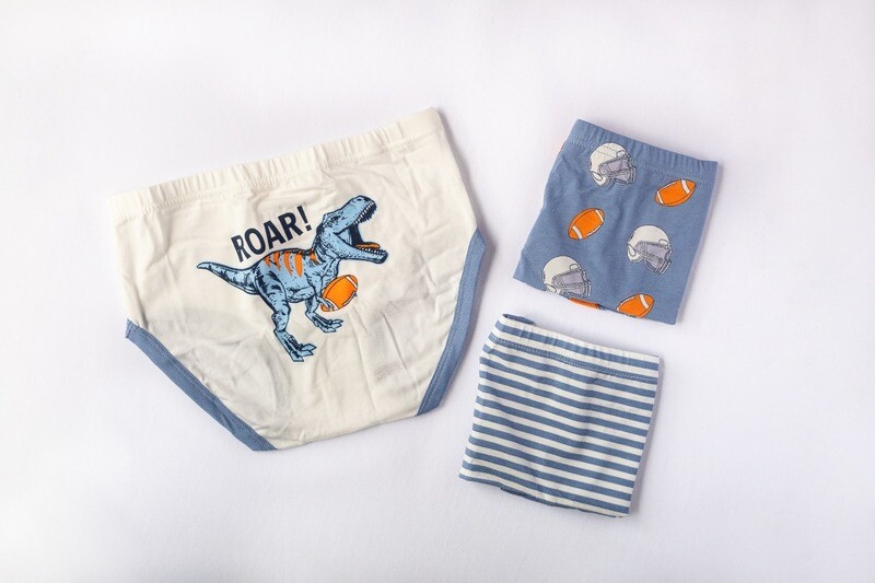 Set de 3 calzoncillos de algodón para niño H651/SJ256-Rugby