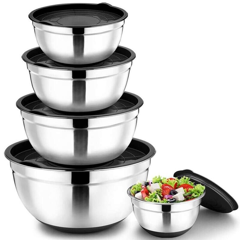 Set de 4 Bowls de acero Inoxidable