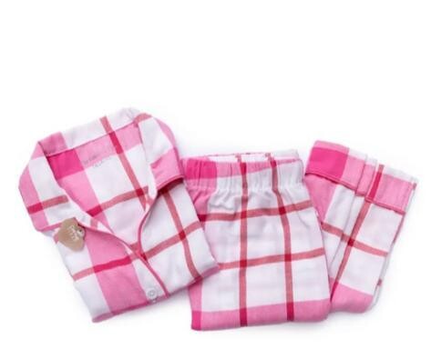 Pijama Niña Blusa Pantalón Franela Rosado/Blanco