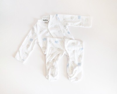 Pijama enterizo p/bebé de algodón peinado interlock170 gr ML p/niño