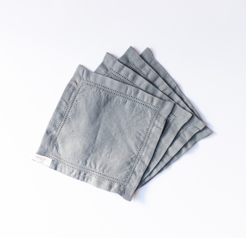 Set De 6 Servilletas De Lino 100% Algodón