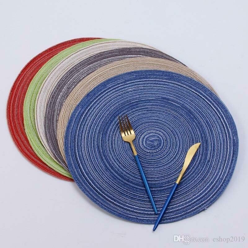 Set de 4 individuales Redondos De Algodón 36 cm