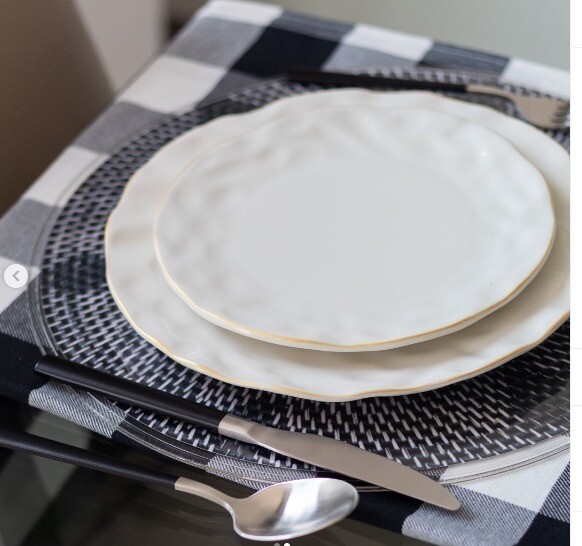 Set de 8 Platos de Porcelana 10.5&quot; y 8&quot;