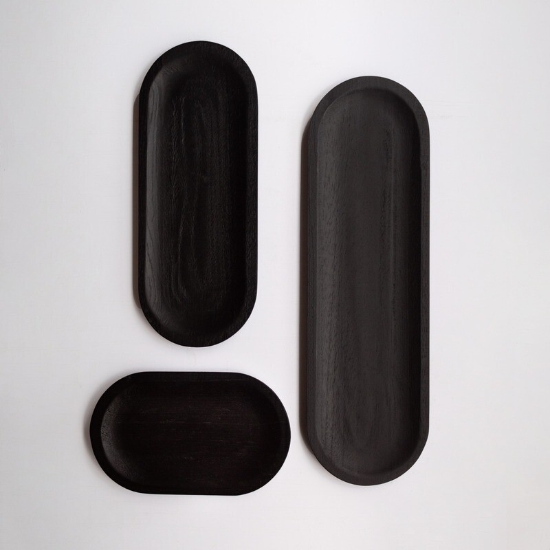 Tabla Soporte de Madera Palo Blanco Multiusos Negra