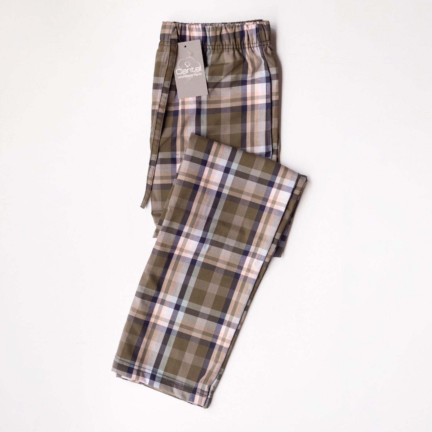 Pantalón Pijama Cantel Sleep Caballero Libe Maccini Cuadriculada Ve-Az-Sa