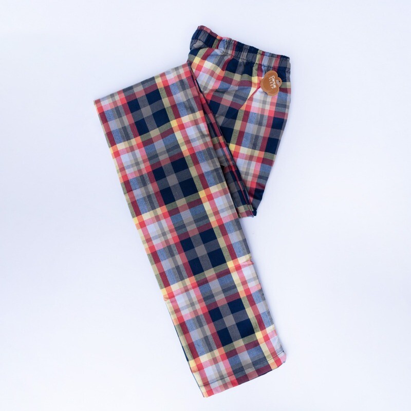 Pantalón Pijama Cantel Sleep Caballero Libe Maccini Cuadriculada Ro-Az-Am