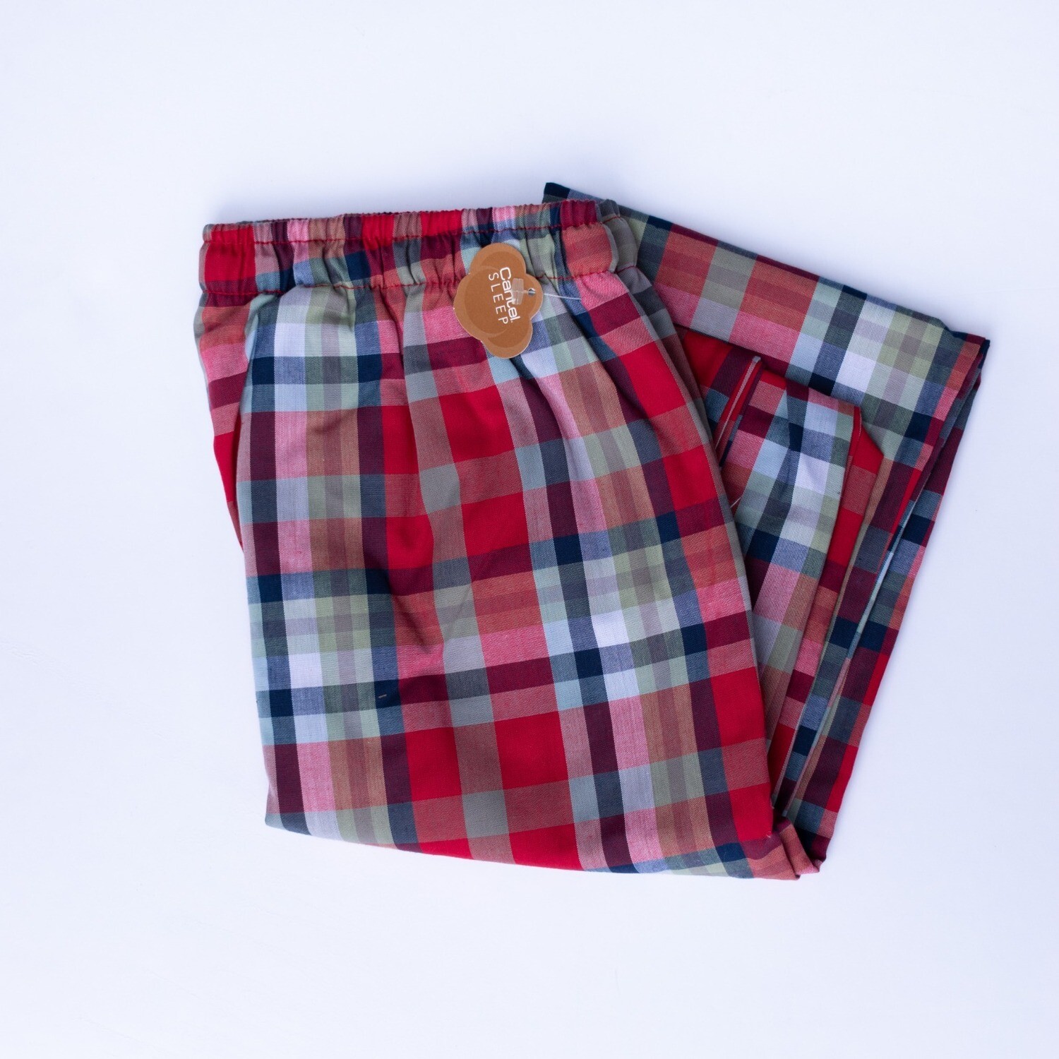 Pantalón Pijama Cantel Sleep Caballero Libe Maccini Cuadriculada Ro-Az-Ve