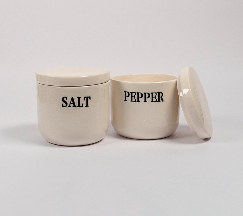 Set de 2 Envase Ceramico para Especias