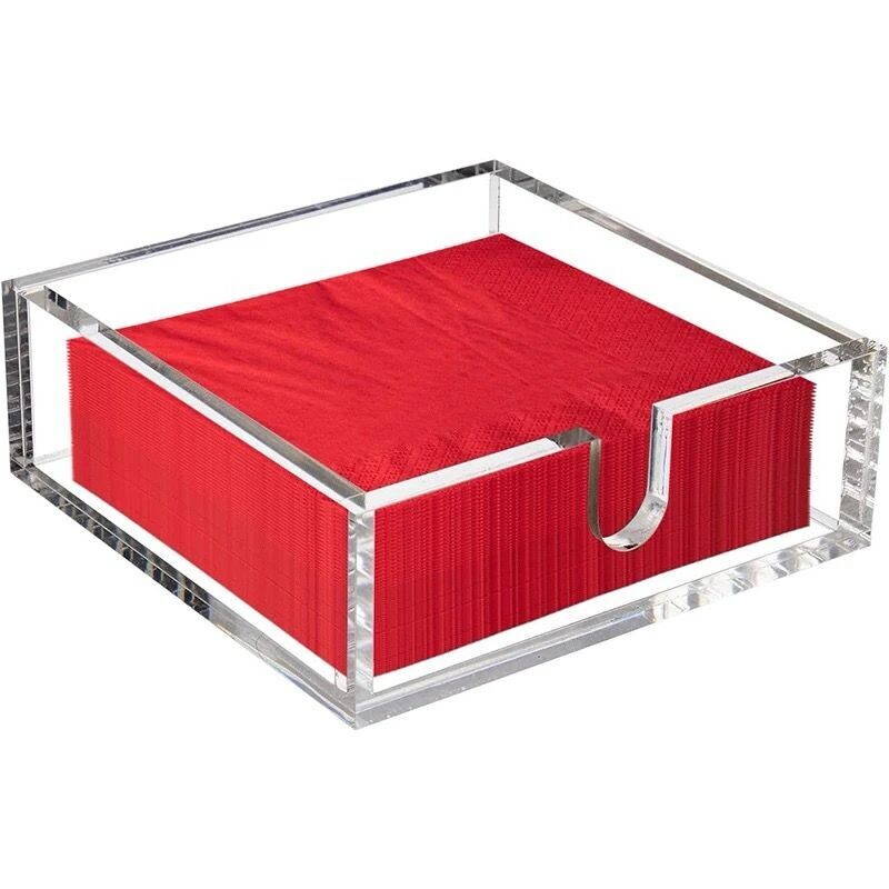 Porta servilletas acrilica cuadrada 5.9&quot;