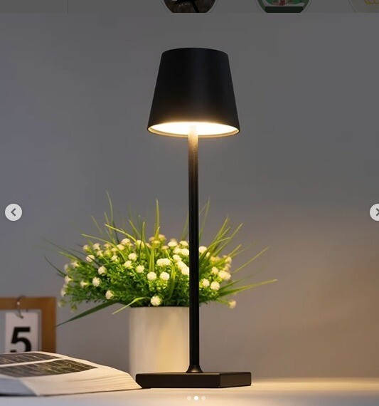 Lámpara de mesa recargable led 13 cm