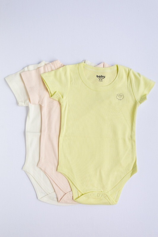 Set De 3 Bodies Mc Niña 100% Algodón Rh0004 Bl/Rs/Am
