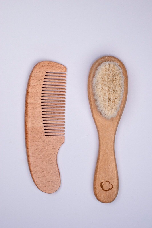 Pack De Peine Y Cepillos De Madera Para Bebé