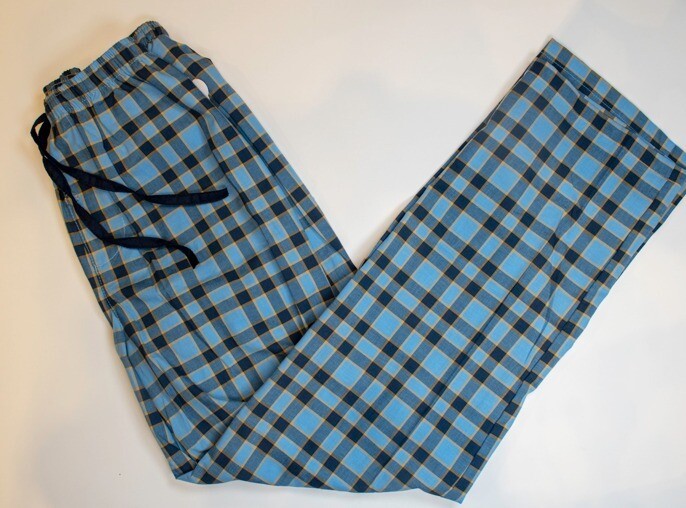 Pantalon pijama Cantel Sleep para caballero Geni Solid Azul a cuadros