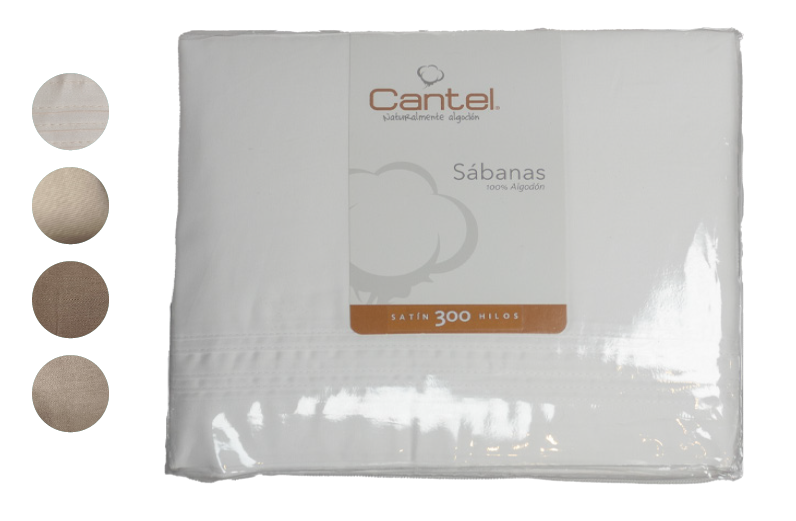 JUEGO DE SABANAS SATÍN DE 300 TH 100% ALGODÓN