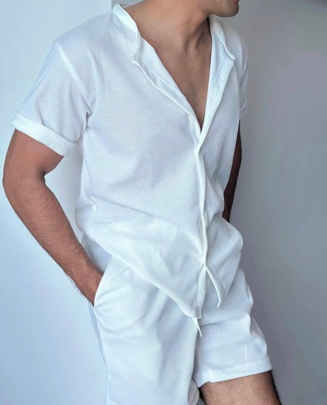 loungewear cantel sleep caballero 3pzas panta&amp;short&amp;cam miniwaffle