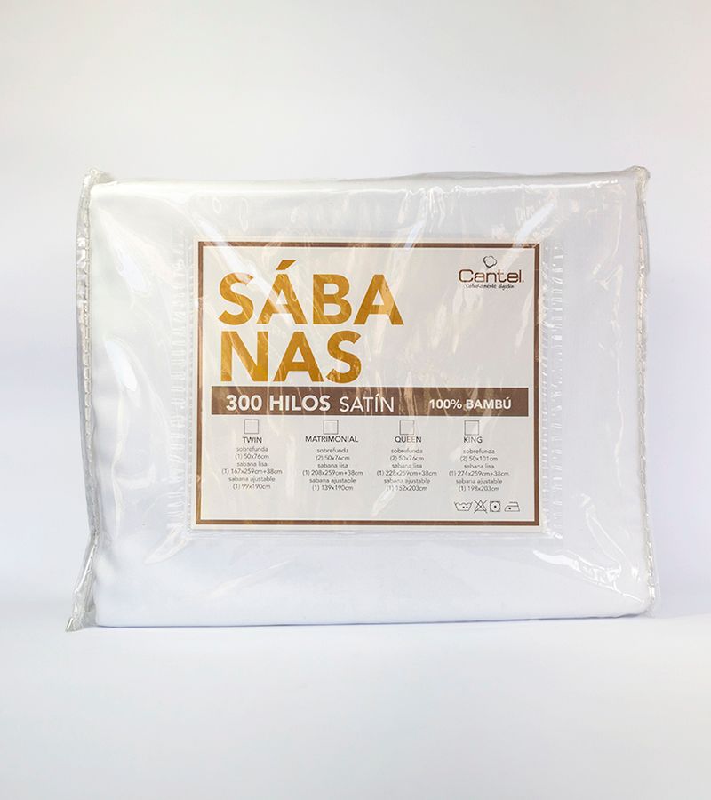 JUEGO DE SABANAS SATÍN DE 300 TH 100% ALGODÓN