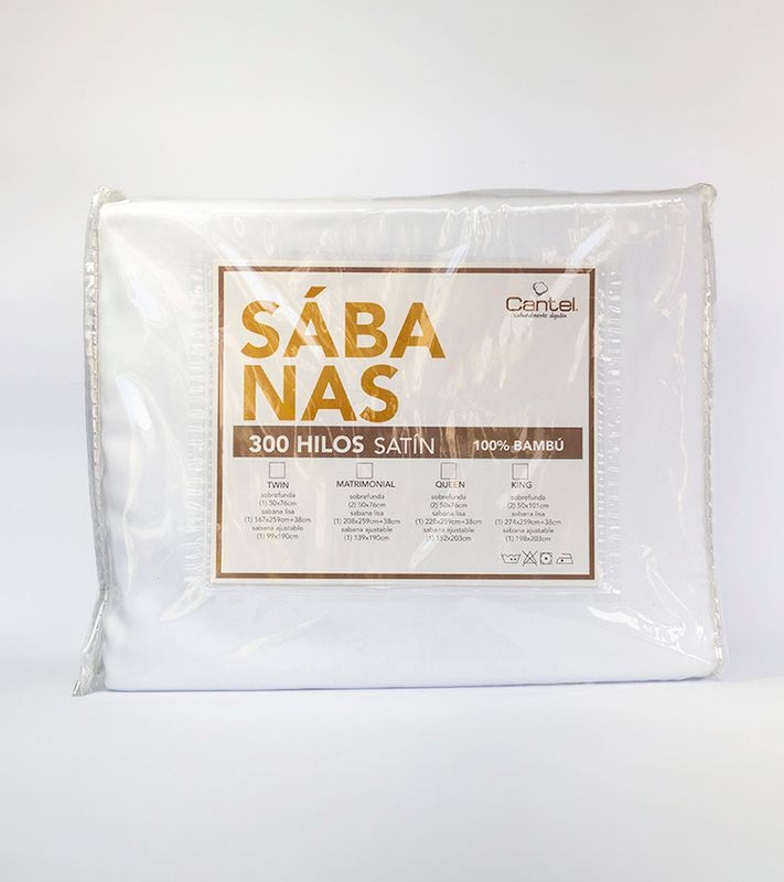 JUEGO DE SABANAS SATÍN DE 300 TH 100% ALGODÓN