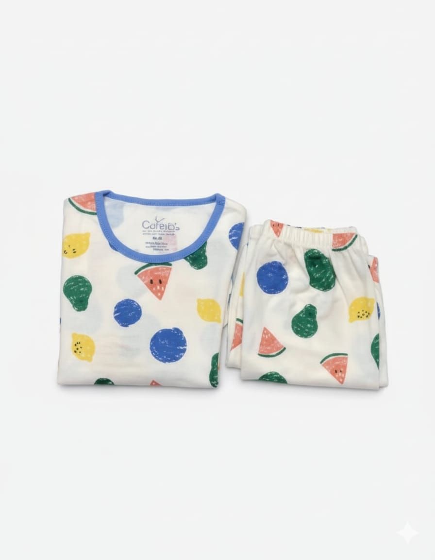 PIJAMA DE ALGODON CANTEL SLEEP NIÑA FRUITS 2 PIJAMA DE ALGODON CANTEL SLEEP NIÑA FRUITS 2