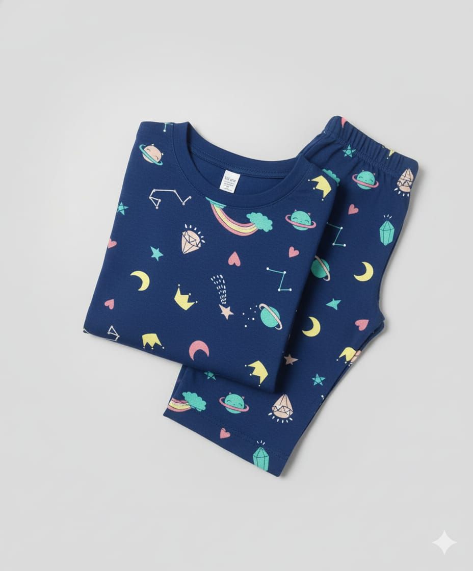 Pijama De Algodón Para Niña Night Rainbow Pijama De Algodón Para Niña Night Rainbow