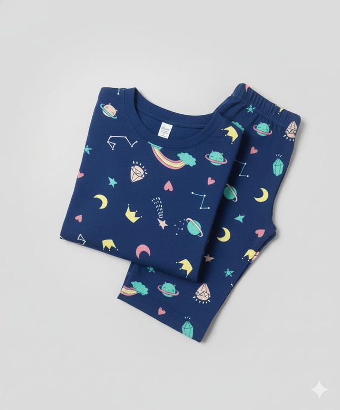 Pijama De Algodón Para Niña Night Rainbow