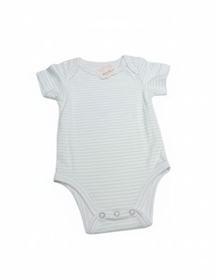 BODIE DE Algodón PEINADO INTERLOOK 50/1 170 GR, BLANCO&amp;LINEAS CELESTES