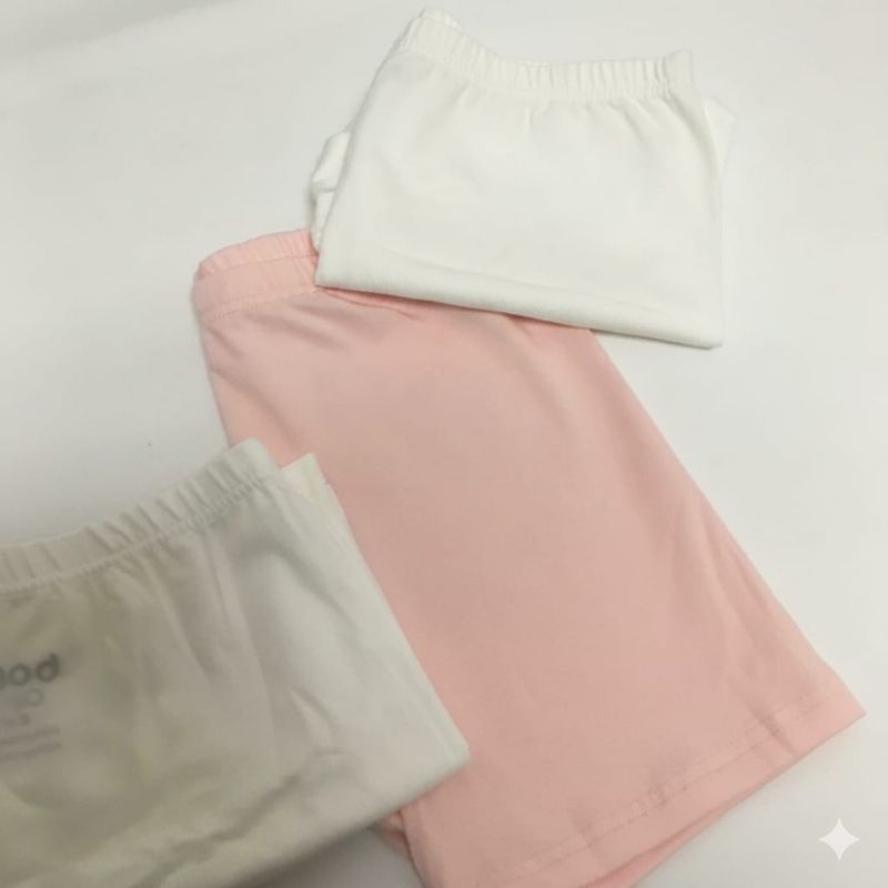 Set de 3 pantalonetas de algodón para niña