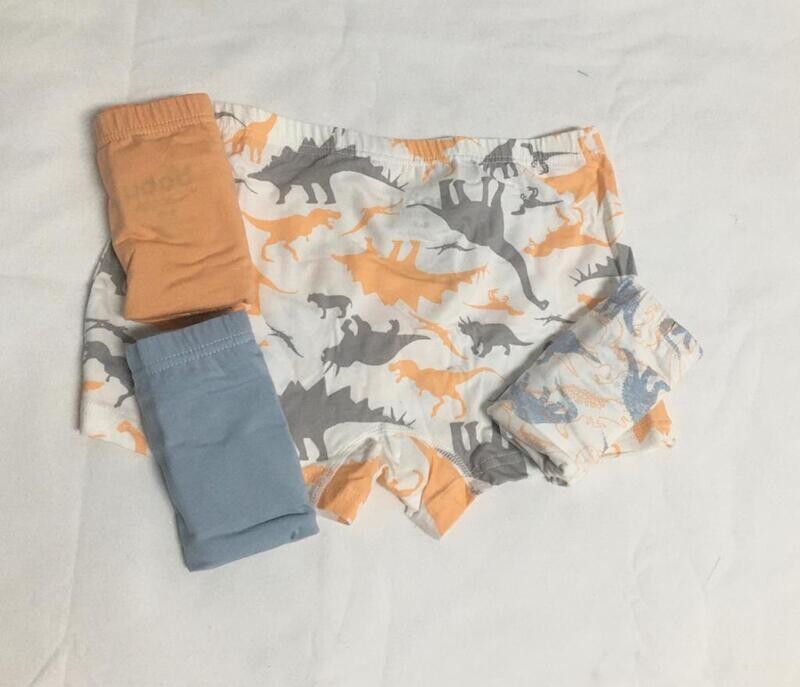 Set De 4 Boxer De Algodón Para Niño Orange Dinos