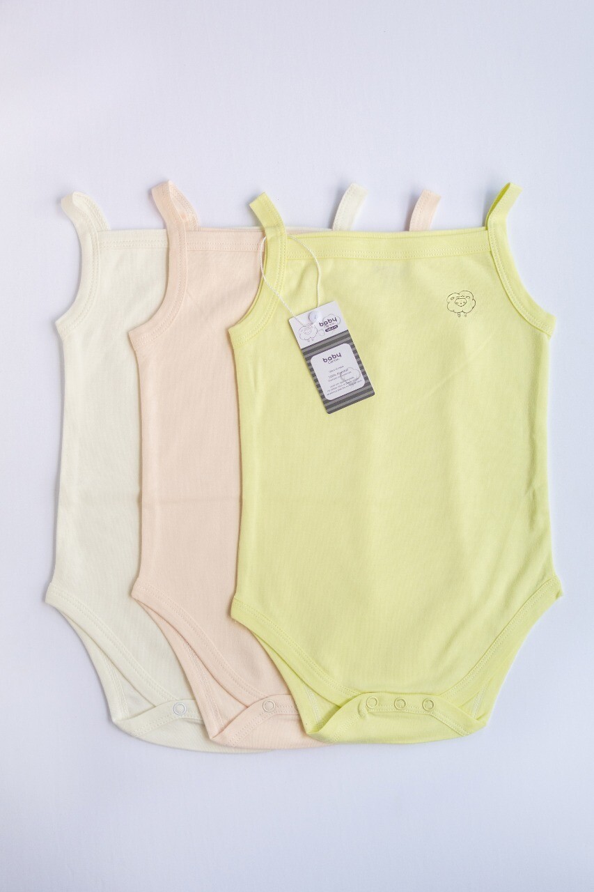 Set De 3 Bodies Mc Niña 100% Algodón Rh00011 Bl/Rs/Am